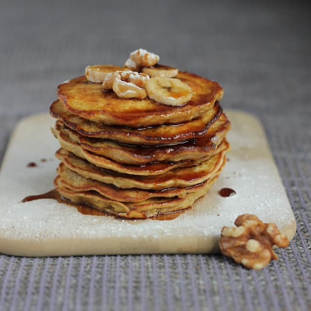 Banana Walnut Pancakes