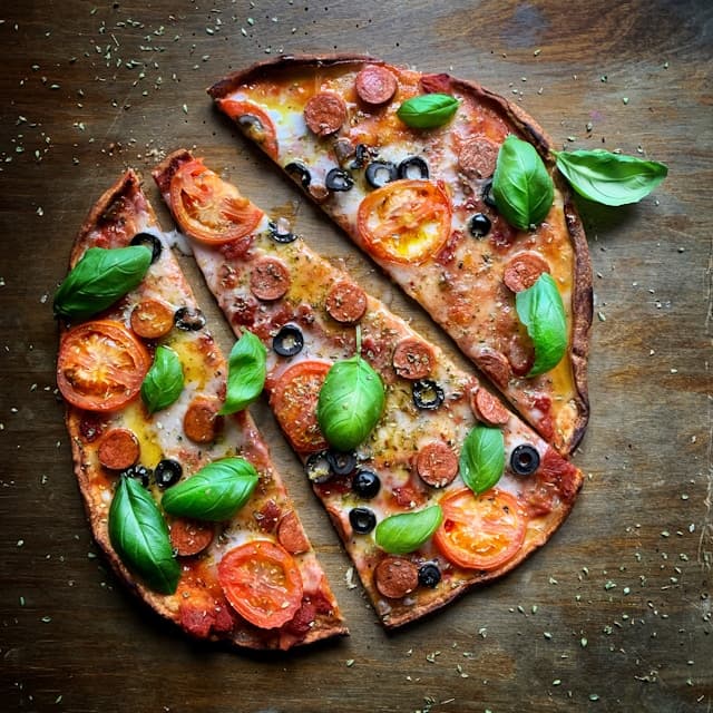 Pizzas and tacos